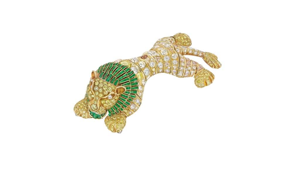 René Boivin bijoux Broche lion vers 1960