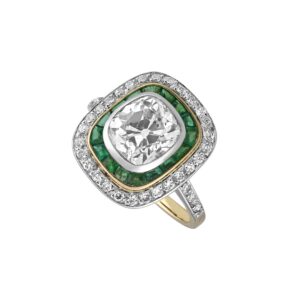 Diamond and Emerald Ring circa 1925
