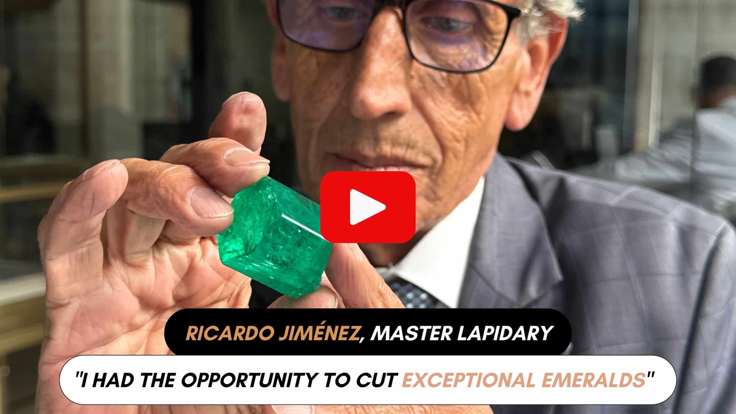 Dans cette vidéo exclusive j'interview Ricardo Jiménez, maître lapidaire, sur son travail avec les émeraudes colombiennes.